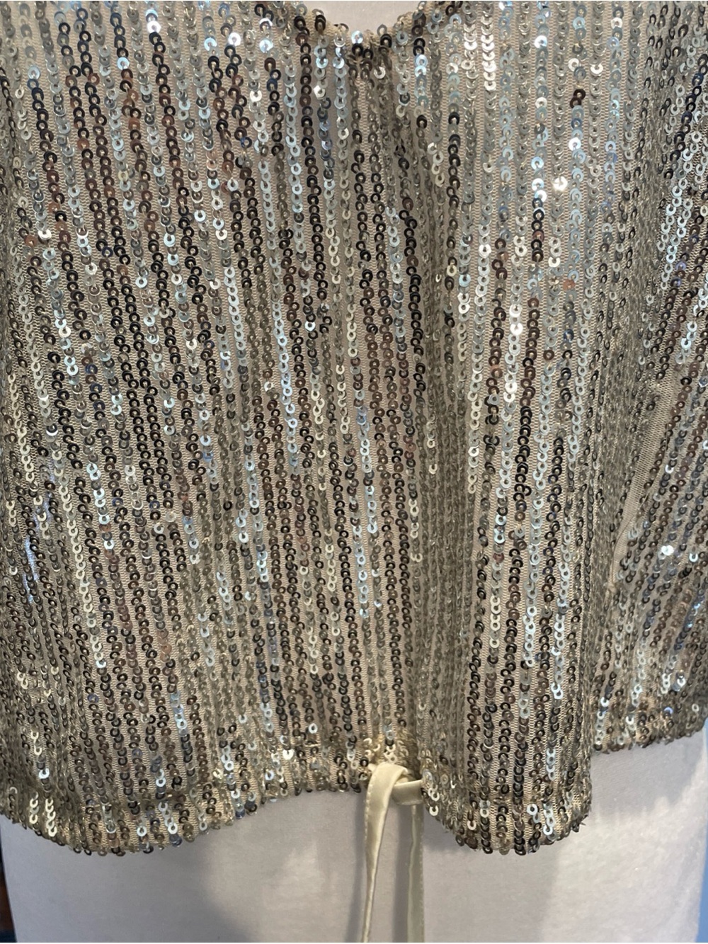 Zara Sequin Cami Tank Top (Med) Silver with tags but flaw. - Picture 8 of 9